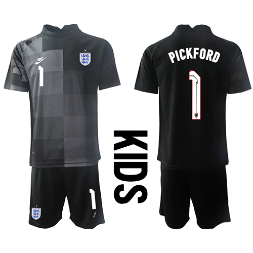 England Jordan Pickford #1 Målvakt Hemmatröja Barn VM 2022 Kortärmad (+ korta byxor)